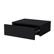 FM FURNITURE Vienna Floating Nightstand Black Engineered Wood