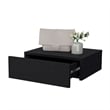 FM FURNITURE Vienna Floating Nightstand Black Engineered Wood
