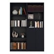 FM FURNITURE Cortaro 2 Piece Living Room Set Engineered Wood Black