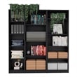 FM FURNITURE Avra 3 Piece Living Room Set Black Engineered Wood