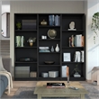 FM FURNITURE Pinedale 3 Piece Living Room Set Black Engineered Wood