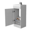 FM FURNITURE Madrid Bathroom Vanity 1 Door Engineered Wood White