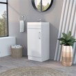 FM FURNITURE Madrid Bathroom Vanity 1 Door Engineered Wood White