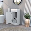 FM FURNITURE Madrid Bathroom Vanity 1 Door Engineered Wood White