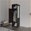 FM FURNITURE Summit Engineered Wood and Melamine with Mirror-Door Wardrobe Black