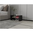 FM FURNITURE Norris shoe rack in melamine with 2 shelve Black