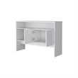FM FURNITURE Bylas Console Table in melamine with two doors y open storage White