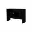 FM FURNITURE Bylas Console Table in melamine with two doors y open storage Black