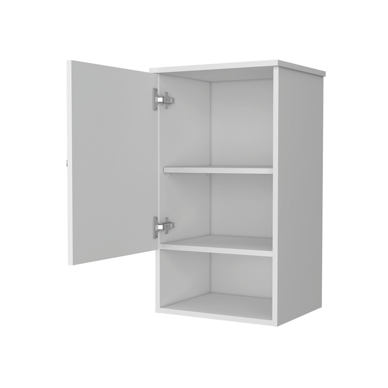 FM FURNITURE Carrizo Medicine Cabinet Engineered Wood with One Door White