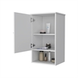 FM FURNITURE Carrizo Medicine Cabinet Engineered Wood with One Door White