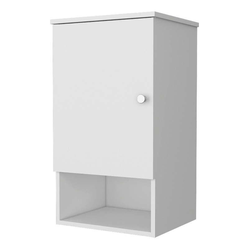 FM FURNITURE Carrizo Medicine Cabinet Engineered Wood with One Door White
