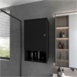 FM FURNITURE Carrizo Medicine Cabinet Engineered Wood with One Door Black