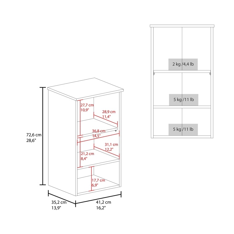 FM FURNITURE Carrizo Medicine Cabinet Engineered Wood with One Door Black