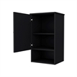 FM FURNITURE Carrizo Medicine Cabinet Engineered Wood with One Door Black