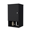 FM FURNITURE Carrizo Medicine Cabinet Engineered Wood with One Door Black