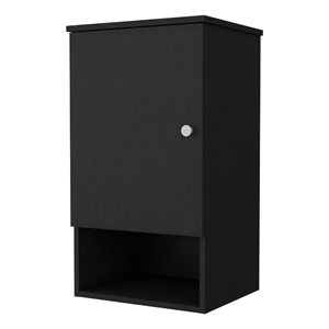 FM FURNITURE Carrizo Medicine Cabinet Engineered Wood with One Door Black