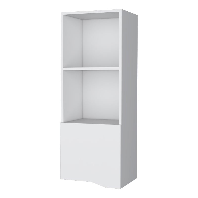 FM FURNITURE Pima Wall Cabinet in melamine with one door Engineered Wood White