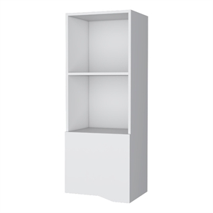 FM FURNITURE Pima Wall Cabinet in melamine with one door Engineered Wood White