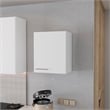 FM FURNITURE So- Hi Wall Cabinet with One Door White Engineered Wood