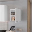 FM FURNITURE So- Hi Wall Cabinet with One Door White Engineered Wood