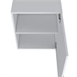 FM FURNITURE So- Hi Wall Cabinet with One Door White Engineered Wood