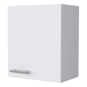 FM FURNITURE So- Hi Wall Cabinet with One Door White Engineered Wood