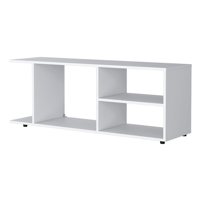 FM FURNITURE Tubac TV Rack in melamine with open storage White