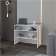 FM FURNITURE Vail Console Table With Open Storage White Engineered Wood
