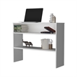 FM FURNITURE Vail Console Table With Open Storage White Engineered Wood