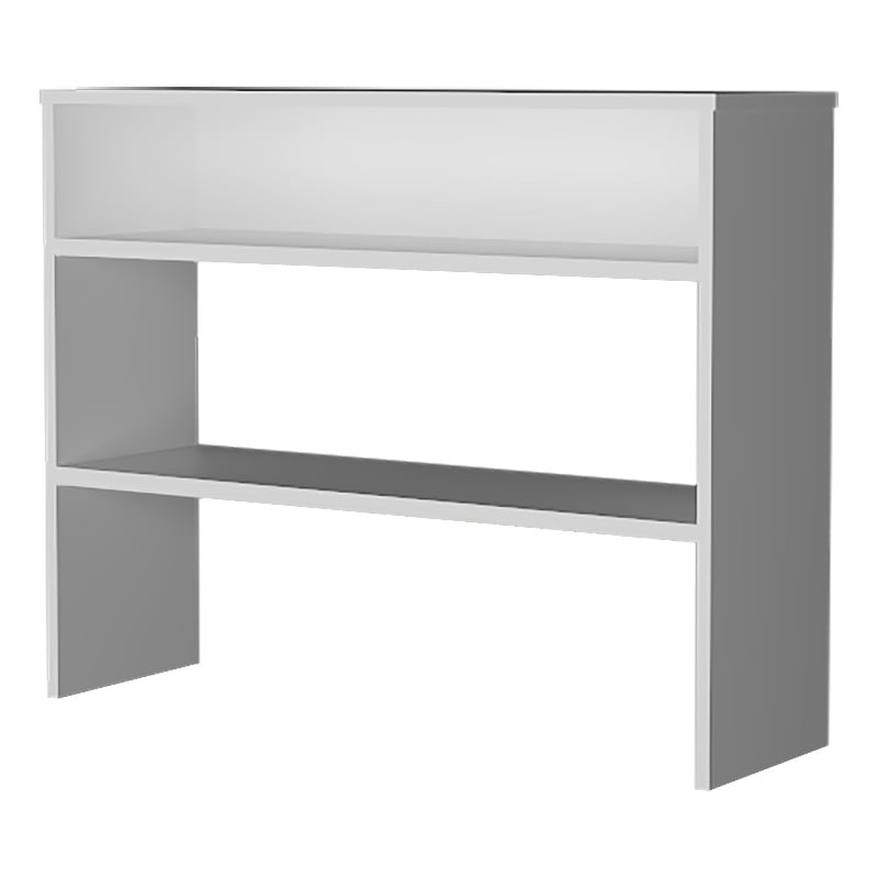 FM FURNITURE Vail Console Table With Open Storage White Engineered Wood