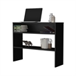 FM FURNITURE Vail Console Table With Open Storage Black Engineered Wood
