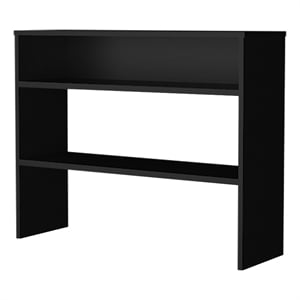 FM FURNITURE Vail Console Table With Open Storage Black Engineered Wood