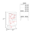 FM FURNITURE Fairfax Bar Cabinet in melamine Engineered Wood White