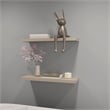 FM FURNITURE Iva Floating Shelf in Melamine x2 Taupe Engineered Wood