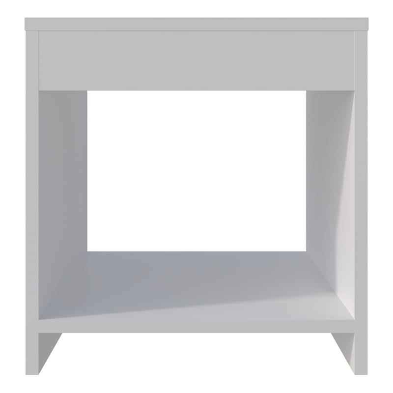 FM FURNITURE Anegam Nightstand with Open Storage White