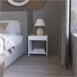 FM FURNITURE Anegam Nightstand with Open Storage White