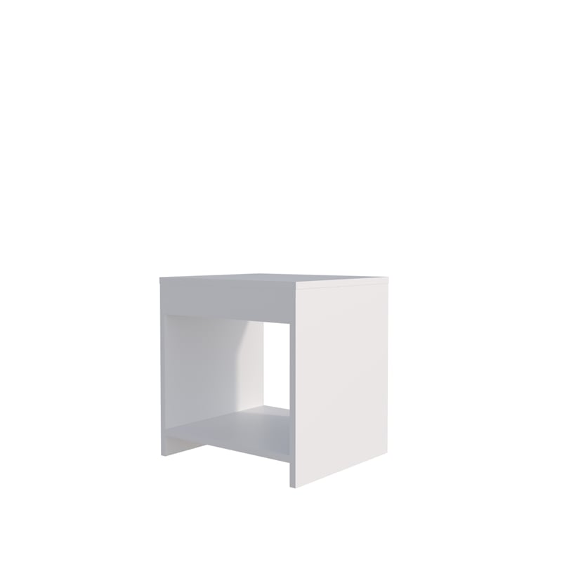 FM FURNITURE Anegam Nightstand with Open Storage White