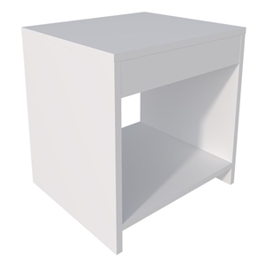 FM FURNITURE Anegam Nightstand with Open Storage White