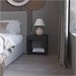 FM FURNITURE Anegam Nightstand with Open Storage Black