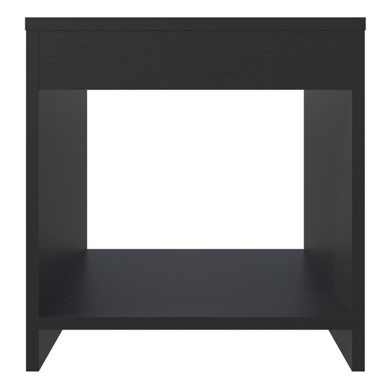 FM FURNITURE Anegam Nightstand with Open Storage Black