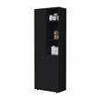FM FURNITURE Nolic Multistotage with shelves and 2 doors Black Engineered Wood