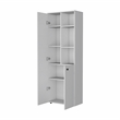 FM FURNITURE Nolic Multistotage with 5-tier storage shelves and 2 doors White