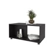 FM FURNITURE Gu Oidak Coffee with Storage Engineered Wood Caster Wheels Wengue