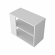 FM FURNITURE Rio Verde Side Table Engineered Wood with Open Storage White