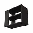 FM FURNITURE Rio Verde Side Table Open Storage Engineered Wood Black