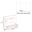 FM FURNITURE Lesslie Entertainment Center Engineered Wood Beige