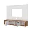 FM FURNITURE Lesslie Entertainment Center Engineered Wood Beige