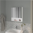 FM FURNITURE Lodge Medicine Cabinet with Mirrored Doors in White Engineered Wood