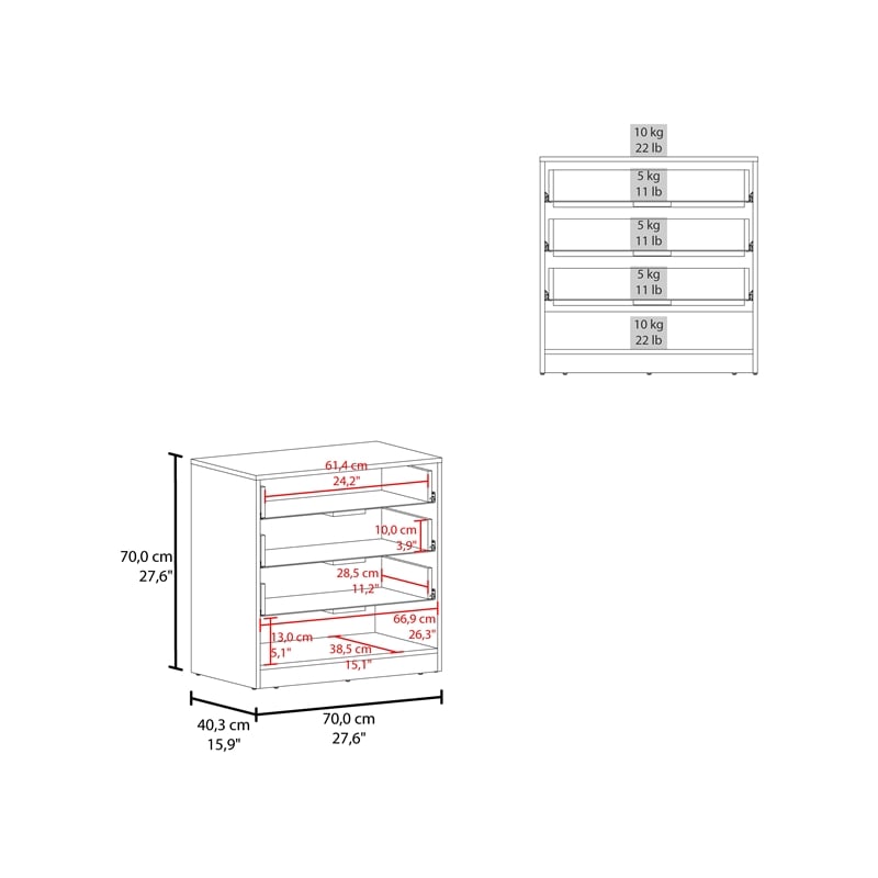 FM FURNITURE Lodge Medicine Cabinet with Mirrored Doors in White Engineered Wood