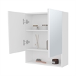 FM FURNITURE Lodge Medicine Cabinet with Mirrored Doors in White Engineered Wood